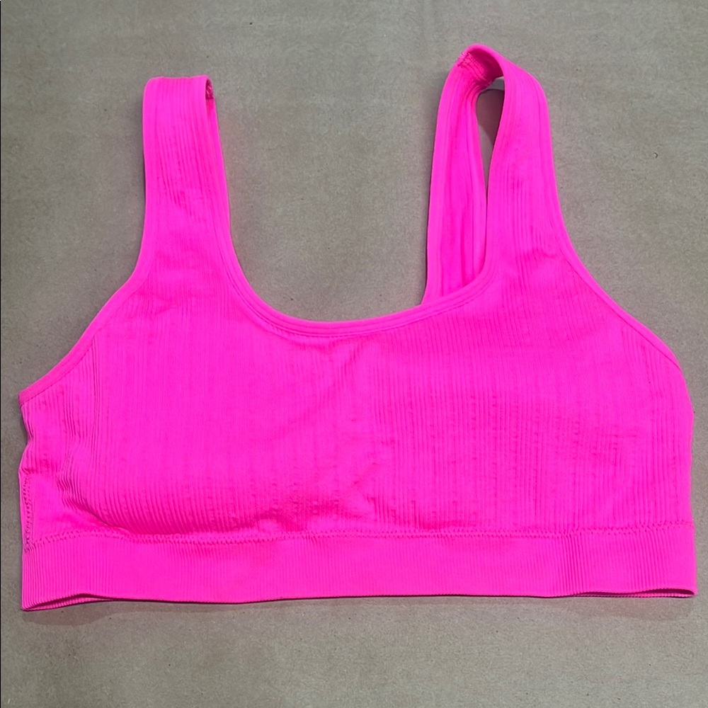 No Boundaries Pink Women's Sports Bra Medium